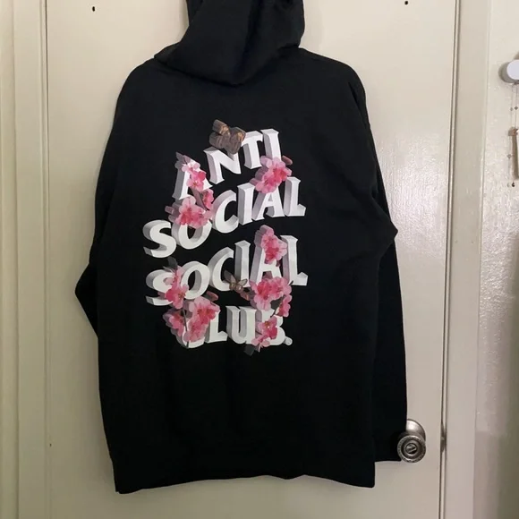 NWOT Anti Social Social Club Kkoch 4K Black Hoodie XL
